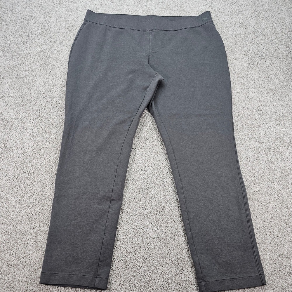 Eddie Bauer Women's Grey Pull On‎ Pants Elastic Waist Size 18